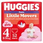 Підгузки-трусики Huggies Pants для дівчаток розмір 4, 9-14 кг, 52 шт. NEW