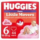 Підгузки-трусики Huggies Pants для дівчаток розмір 6, 15-25 кг, 44 шт. NEW