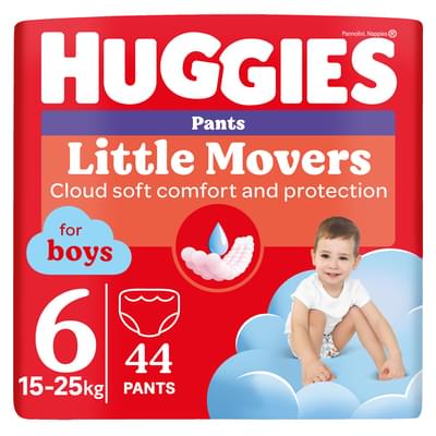 Підгузки-трусики Huggies Pants для хлопчиків розмір 6, 15-25 кг, 44 шт.