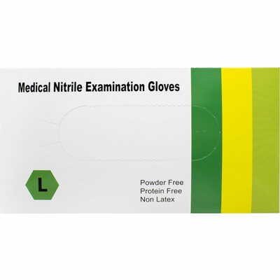 Рукавички оглядові Medical Gloves нітрилові нестерильні неприпудрені розмір L пара