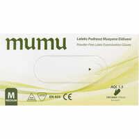 Перчатки смотровые Mumu латексные нестерильные неприпудренные белые размер M пара