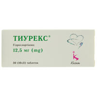 Тиурекс таблетки по 12,5 мг №30 (3 блістери х 10 таблеток)
