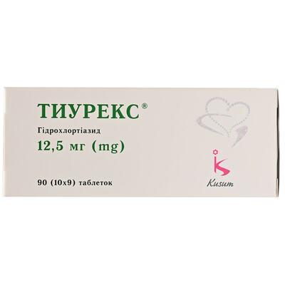 Тиурекс таблетки по 12,5 мг №90 (9 блістерів х 10 таблеток)
