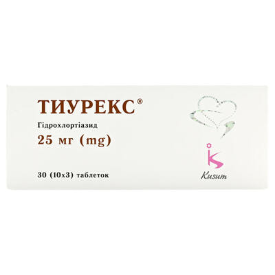 Тиурекс таблетки по 25 мг №30 (3 блістери х 10 таблеток)