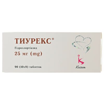 Тиурекс таблетки по 25 мг №90 (9 блістерів х 10 таблеток)