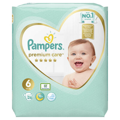 Подгузники Pampers Premium Care Giant размер 6, 13+ кг, 26 шт.