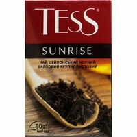 Чай черный Tess Sunrise цейлонский байховый крупнолистовой 80 г