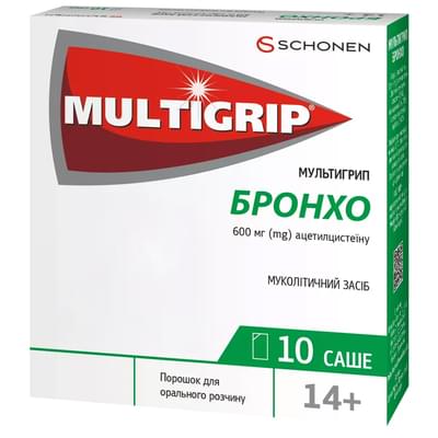 Мультигрип Бронхо порошок д/орал. розчину 600 мг по 3 г №10 (саше)