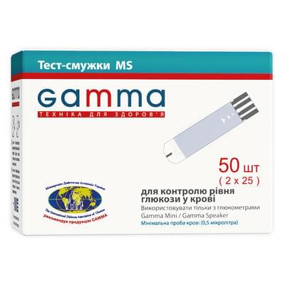 Тест-полоски для глюкометра Gamma MS 50 шт.