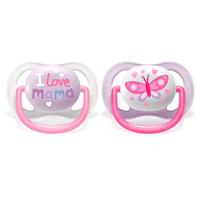 Купить Пустышка силиконовая Avent SCF080/02 I love для девочек с рождения до 6 месяцев 2 шт. Пустышка силиконовая Avent SCF080/02 I love для девочек с рождения до 6 месяцев 2 шт.