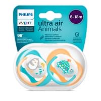 Пустышка силиконовая Avent SCF080/07 Animal для мальчиков с 6 до 18 месяцев 2 шт.