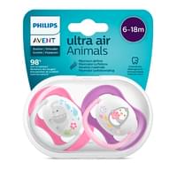 Пустышка силиконовая Avent SCF080/08 Animal для девочек с 6 до 18 месяцев 2 шт.
