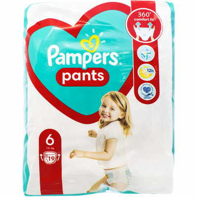Подгузники-трусики Pampers Pants Giant размер 6, 15+ кг, 19 шт. NEW