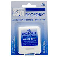 Зубна нитка Emoform вощена з фторидом 50 м
