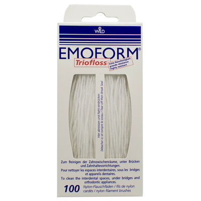 Зубна нитка Emoform Triofloss стандартна високоміцна 100 шт.