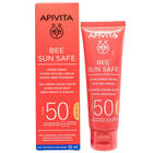 Гель-крем для лица солнцезащитный Apivita Bee sun safe SPF 50 с оттенком 50 мл