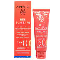 Крем для лица Apivita Bee sun safe солнцезащитный против пигментных пятен с оттенком SPF 50 50 мл