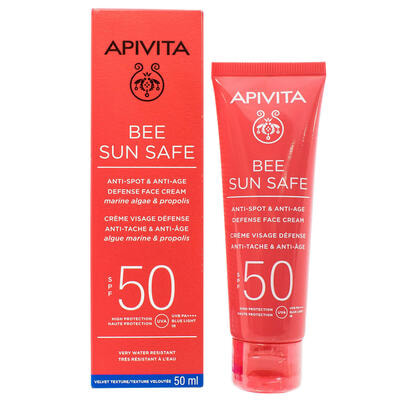 Крем для лица Apivita Bee sun safe солнцезащитный против пигментных пятен SPF 50 50 мл