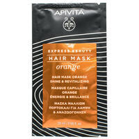 Маска для волосся Apivita Express Beauty Блиск та відновлення з апельсином 20 мл