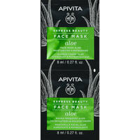 Маска для обличчя Apivita Express Beauty зволожуюча та освіжаюча з алое по 8 мл 2 шт.