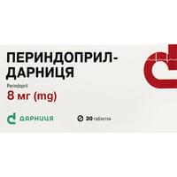 Периндоприл-Дарниця таблетки по 8 мг №30 (3 блістери х 10 таблеток)