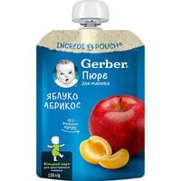 Пюре фруктове Gerber Яблоко і абрикос без цукру з 6-ти місяців 150 г