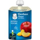 Пюре фруктовое Gerber Яблоко и персик без сахара с 6-ти месяцев 150 г