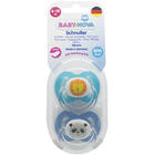 Пустышка силиконовая Baby-Nova плоская для мальчиков с кольцом 6-18 месяцев 2 шт.