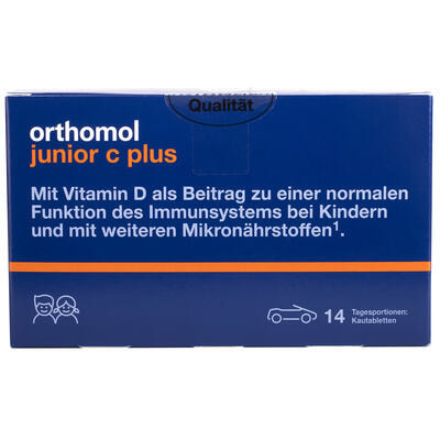Ортомол Джуніор С плюс зі смаком лісових ягід, апельсина та мандарину таблетки жув. курс 14 днів №14
