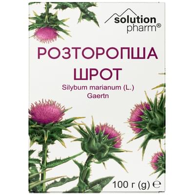 Расторопша шрот Solution Pharm по 100 г (коробка с внутр. пакетом)