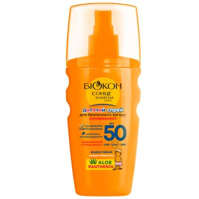 Спрей сонцезахисний дитячий Біокон Суперзахист SPF 50 160 мл