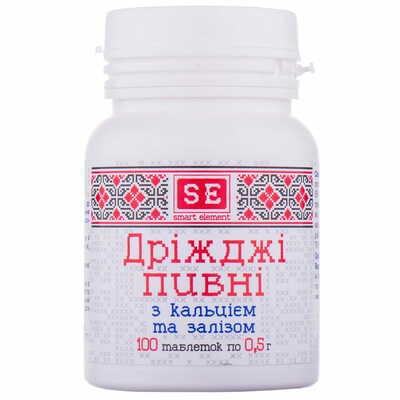 Дріжі пивні Фармаком з кальцієм та залізом таблетки №100 (флакон)