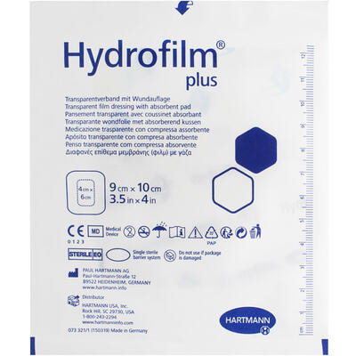 Пов`язка плівкова Hydrofilm Plus з абсорбуючою подушечкою прозора 9 см х 10 см 1 шт.