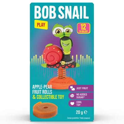 Цукерки Bob Snail Равлик Боб натуральні яблучно-грушеві 20 г + іграшка