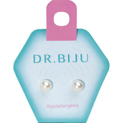 Сережки Dr.Biju Перлина 6,0 мм біла