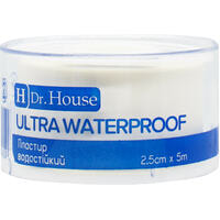 Пластир медичний Dr. House Waterproof водостійкий 2,5 см х 5 м 1 шт.