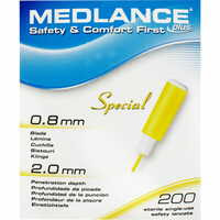 Ланцети Medlance plus Special лезо 0,8 мм, глибина проколу 2 мм 200 шт. жовтий