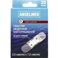 Пластир бактерицидний Angelmed водостійкій 25 мм х 72 мм 20 шт.