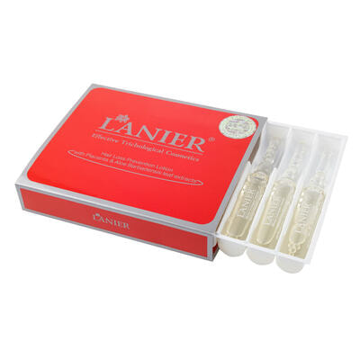 Лосьон для волос Placen Formula Lanier против выпадения с плацентой и экстрактом листьем алоэ в ампулах по 10 мл 6 шт.