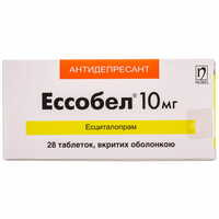 Эссобел таблетки по 10 мг №28 (2 блистера х 14 таблеток)