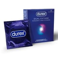 Купити Презервативи Durex Dual Extase 3 шт. Презервативи Durex Dual Extase 3 шт.