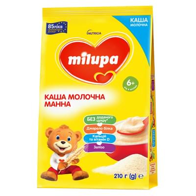Каша молочная Milupa Манная с 6-ти месяцев 210 г