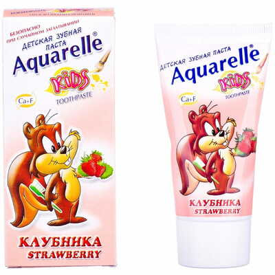 Зубная паста детская Aquarelle Kids Клубника 50 мл