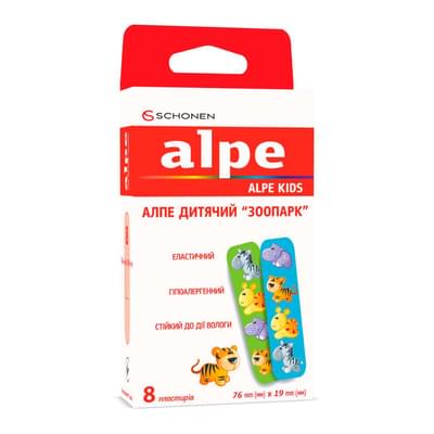 Пластир медичний Алпе Дитячий Зоопарк 76 х 19 мм 8 шт.
