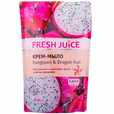 Крем-мило рідке Fresh Juice Frangipani & Dragon fruit дой-пак 460 мл