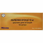 Налбуфін Ін`єкції 10 мг розчин д/ін. 10 мг/мл по 1 мл №10 (ампули)