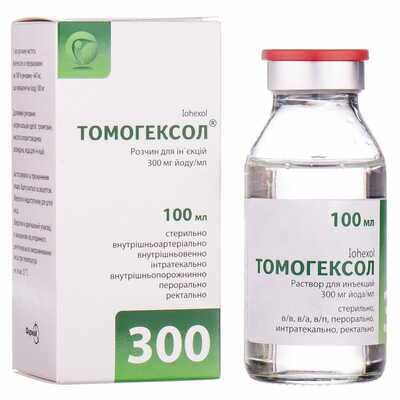 Томогексол раствор д/ин. 300 мг йода/мл по 100 мл (флакон)
