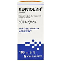 Лефлоцин розчин д/інф. 5 мг/мл по 100 мл (пляшка)