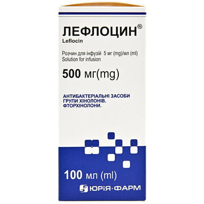 Лефлоцин розчин д/інф. 5 мг/мл по 100 мл (пляшка)