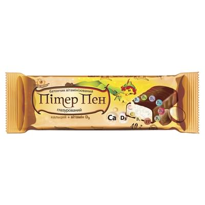 Батончик глазурований Пітер Пен Кальцій-Вітамін Д3 у молочній глазурі 40 г